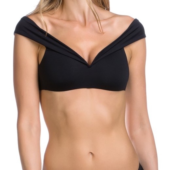 Becca Swim Portait Off the Shoulder Bikini Top